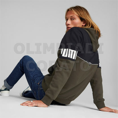 FELPA PUMA CAPPUCCIO VERDONE
