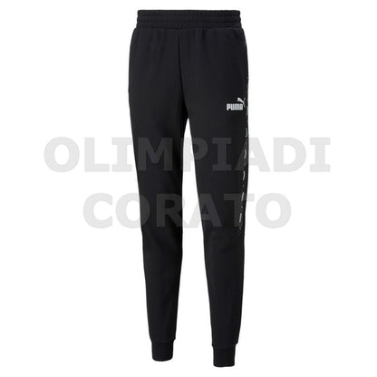 PANTALONE IN FELPA PUMA NERO BANDA