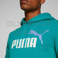 FELPA CAPPUCCIO PUMA TURCHESE