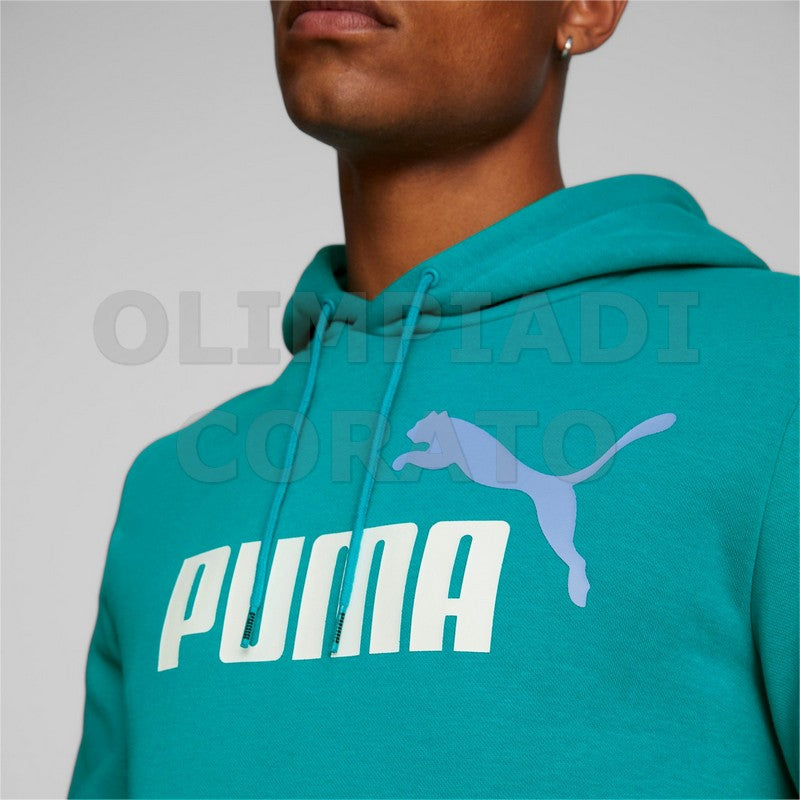 FELPA CAPPUCCIO PUMA TURCHESE