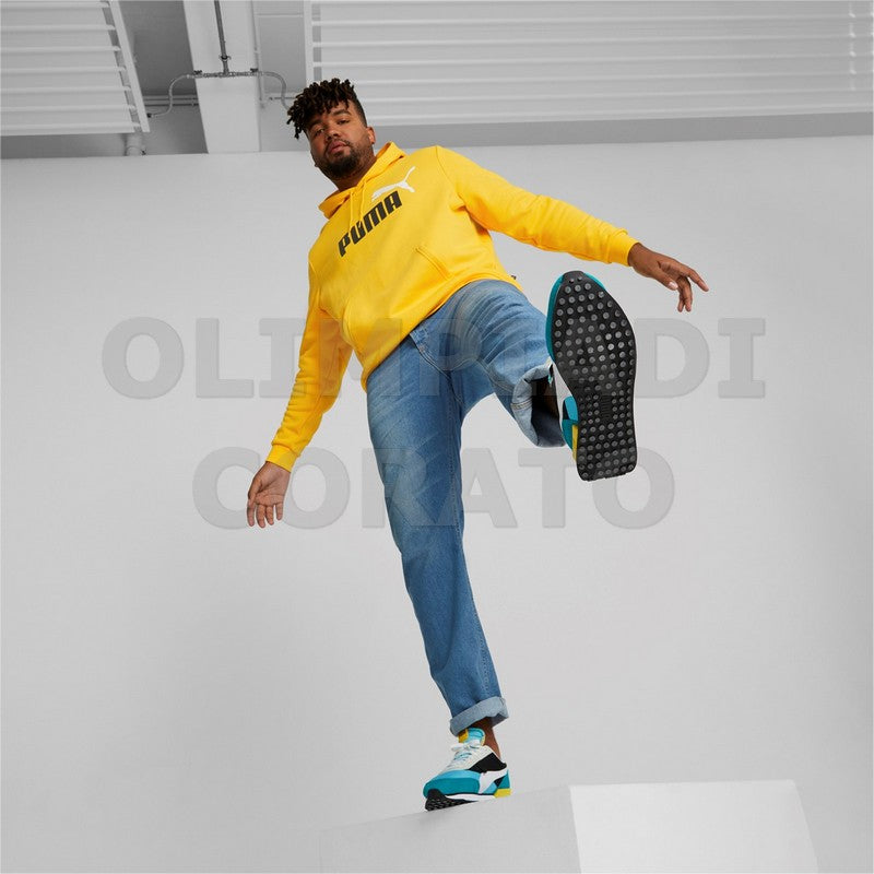 FELPA CAPPUCCIO UOMO PUMA GIALLO