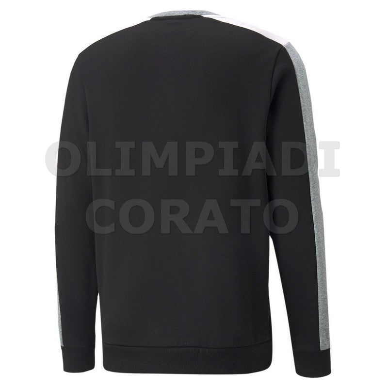 FELPA GIRO PUMA UOMO COLORBLOCK NERO GRIGIO