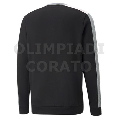 FELPA GIRO PUMA UOMO COLORBLOCK NERO GRIGIO