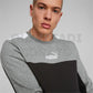 FELPA GIRO PUMA UOMO COLORBLOCK NERO GRIGIO