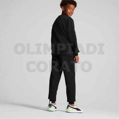 TUTA FELPA GIRO PUMA NERO JUNIOR