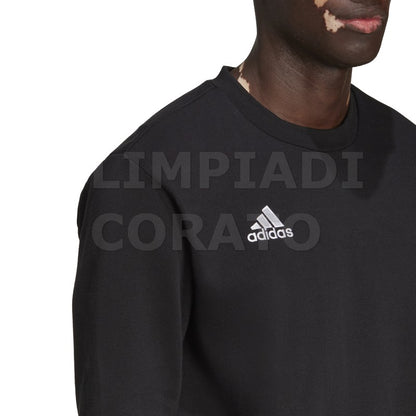 FELPA GIRO ADIDAS NERO FELPA