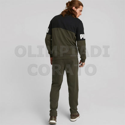 TUTA COLORBLOCK PUMA UOMO VERDONE NERO