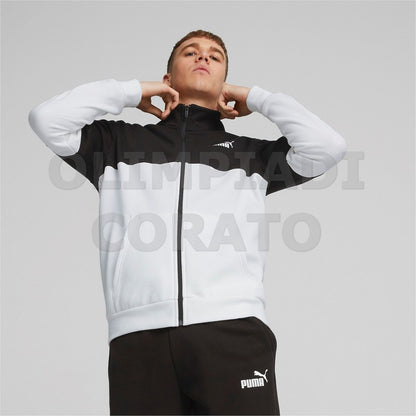 TUTA COLORBLOCK PUMA  NERO BIANCO