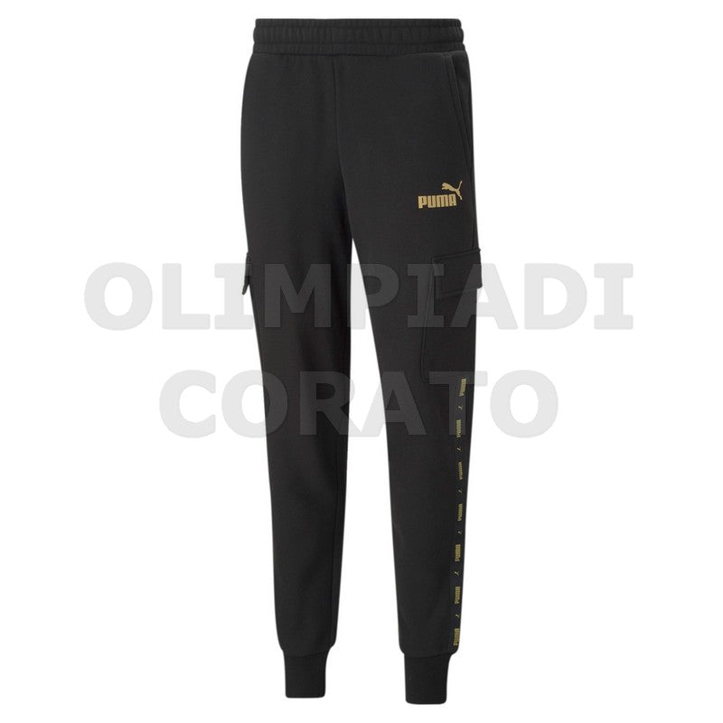 PANTALONE CARGO ESS TAPE GOLDEN NERO PUMA