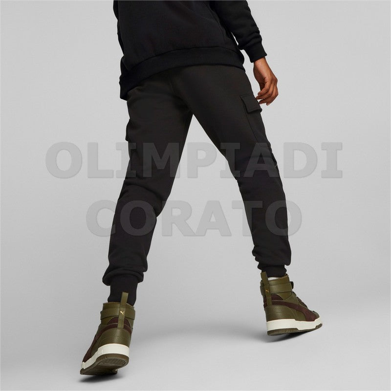 PANTALONE CARGO ESS TAPE GOLDEN NERO PUMA