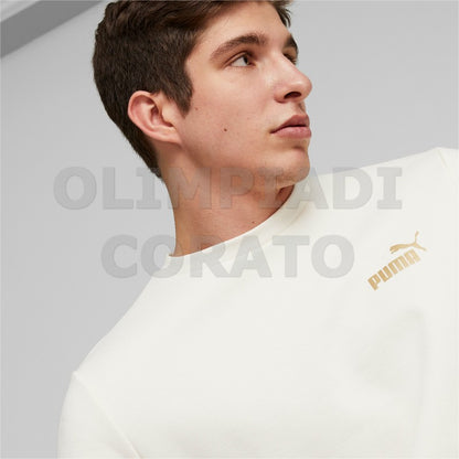 FELPA CREW ESS TAPE GOLDEN PUMA BIANCO