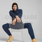 FELPA CAPPUCCIO ESS TAPE GOLDEN PUMA BLU