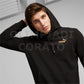FELPA CAPPUCCIO ESS TAPE GOLDEN PUMA NERO