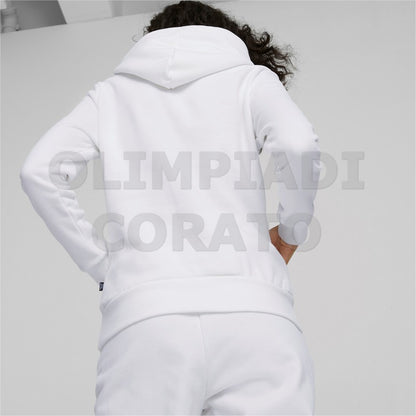 FELPA CAPPUCCIO ESS METALLICS SPARKLE PUMA DONNA BIANCA