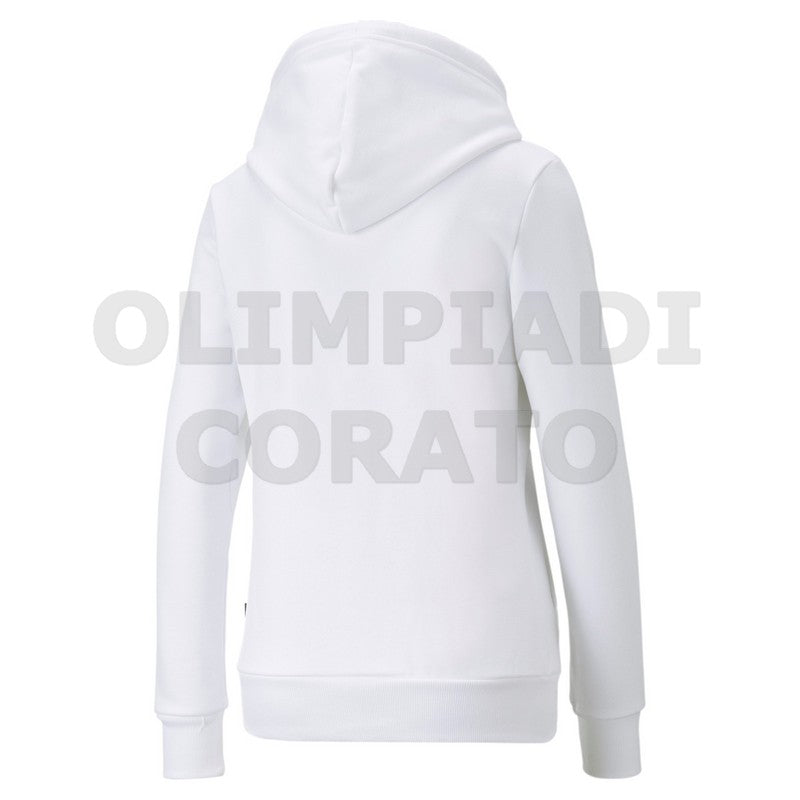 FELPA CAPPUCCIO ESS METALLICS SPARKLE PUMA DONNA BIANCA
