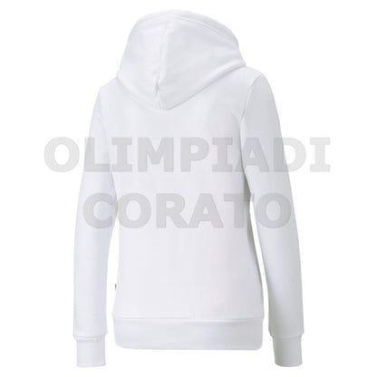 FELPA CAPPUCCIO ESS METALLICS SPARKLE PUMA DONNA BIANCA