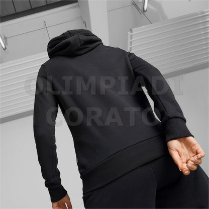 FELPA CAPPUCCIO ESS METALLICS SPARKLE PUMA NERA