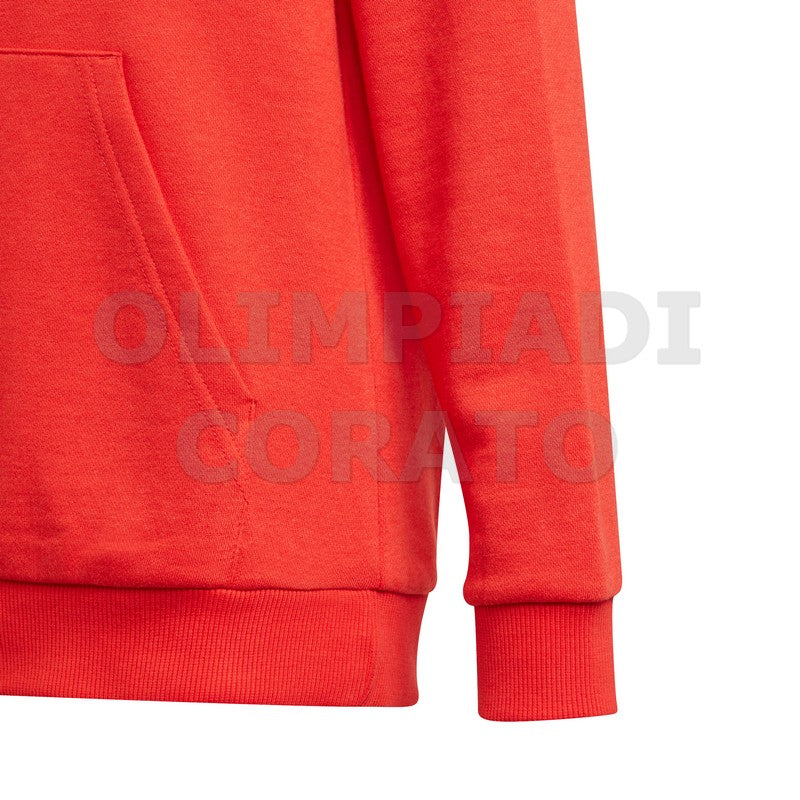 FELPA CAPPUCCIO ADIDAS JUNIOR ROSSO