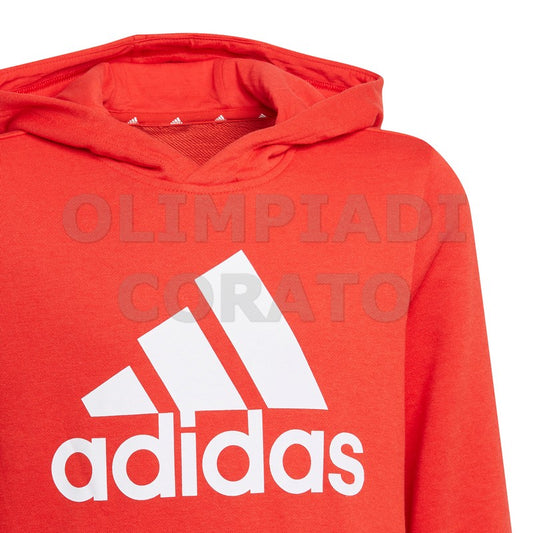 FELPA CAPPUCCIO ADIDAS JUNIOR ROSSO