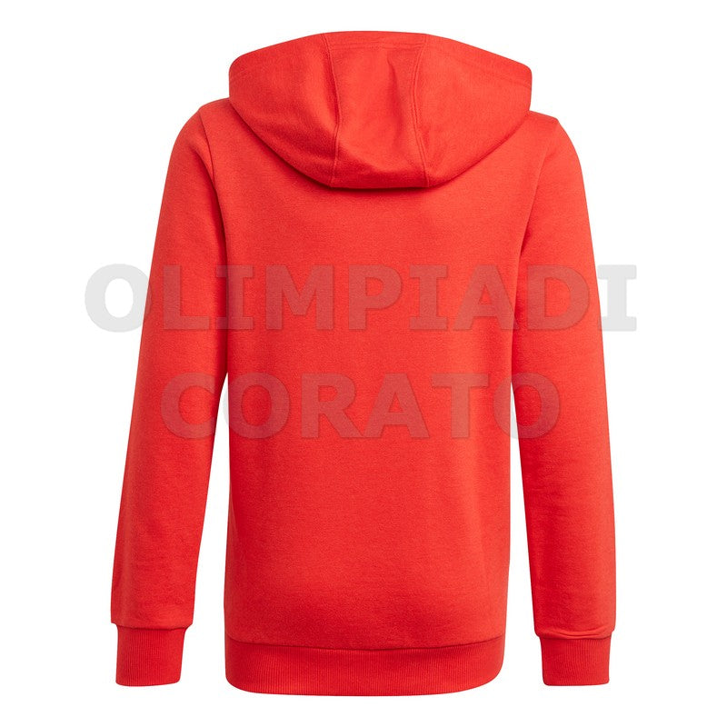 FELPA CAPPUCCIO ADIDAS JUNIOR ROSSO