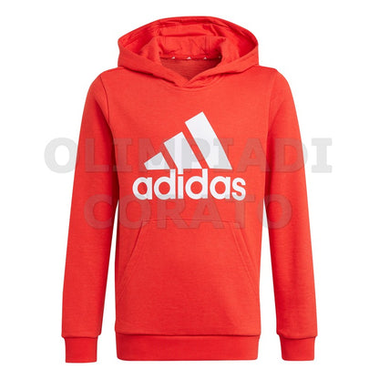 FELPA CAPPUCCIO ADIDAS JUNIOR ROSSO