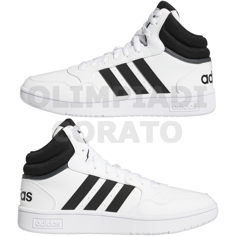 ADIDAS HOOPS 3.0 MID BIANCO NERO