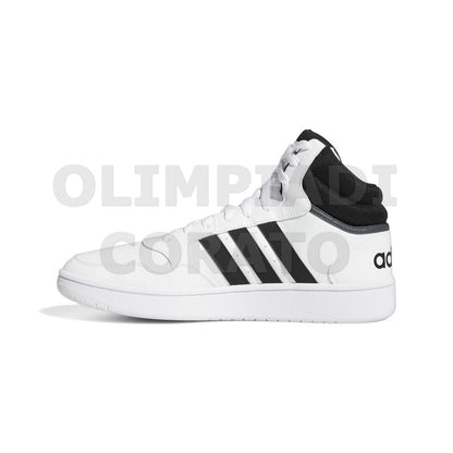ADIDAS HOOPS 3.0 MID BIANCO NERO