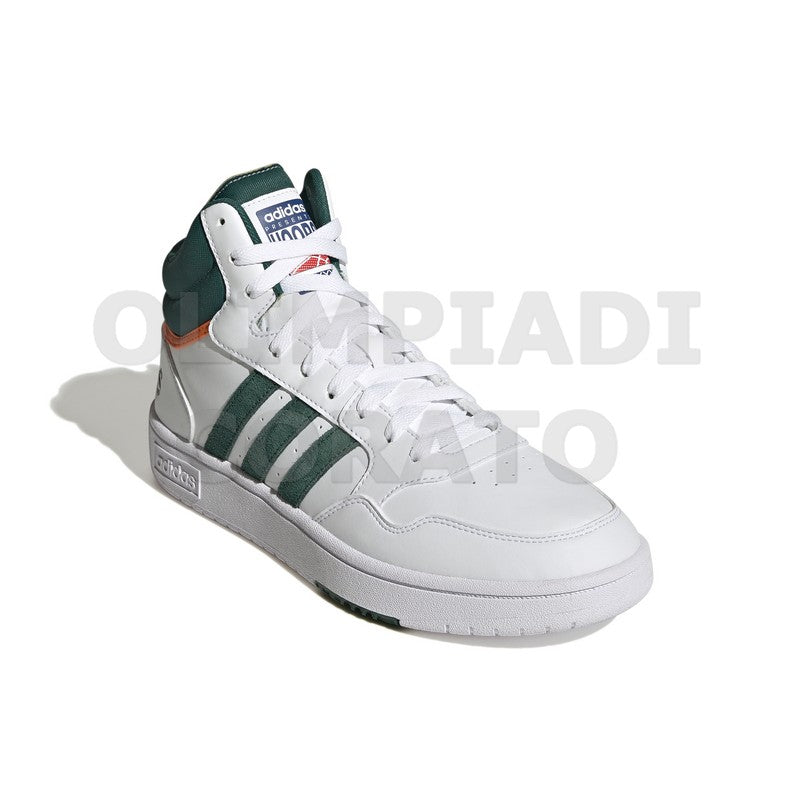 ADIDAS HOOPS 3.0 MID BIANCO VERDE