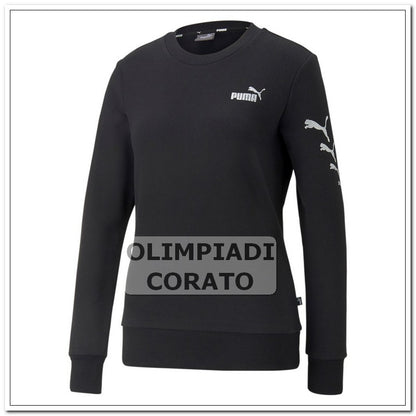 FELPA CREW ESS METALLICS SPARKLE PUMA NERO