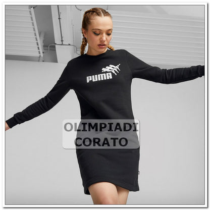 VESTITO PUMA  ESS+ METALLICS SPARKLE NERO FELPA