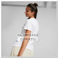 T SHIRT PUMA ESS+ METALLICS SPARKLE BIANCO COTONE