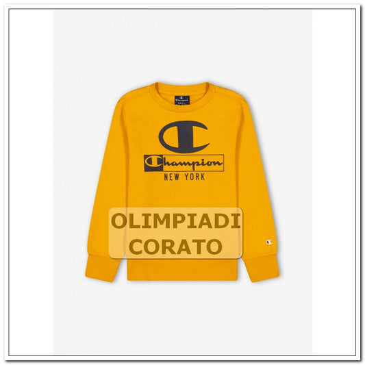 FELPA GIRO CHAMPION JUNIOR GIALLO OCRA