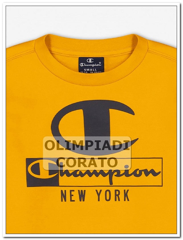 FELPA GIRO CHAMPION JUNIOR GIALLO OCRA