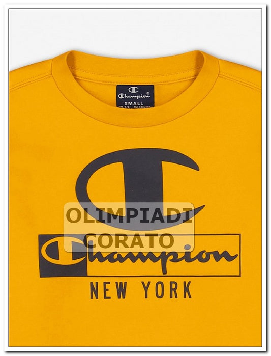 FELPA GIRO CHAMPION JUNIOR GIALLO OCRA