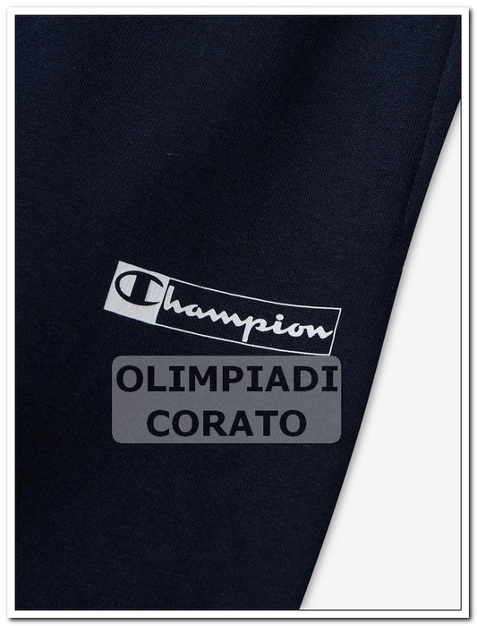 PANTALONE CHAMPION BLU JUNIOR FELPA TASCHE