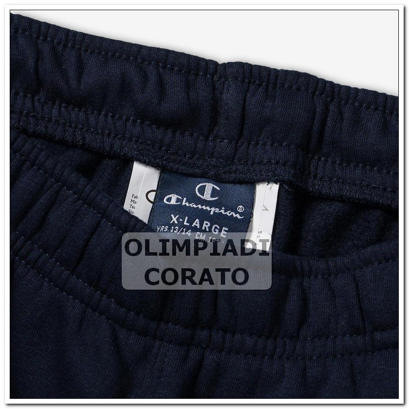 PANTALONE CHAMPION BLU JUNIOR FELPA TASCHE