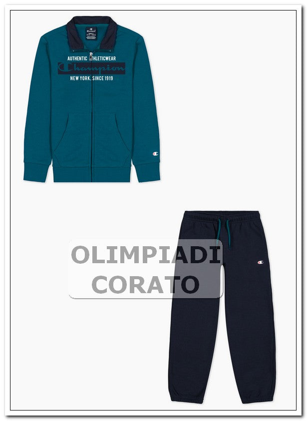 TUTA JUNIOR CHAMPION CON ZIP VERDONE FT