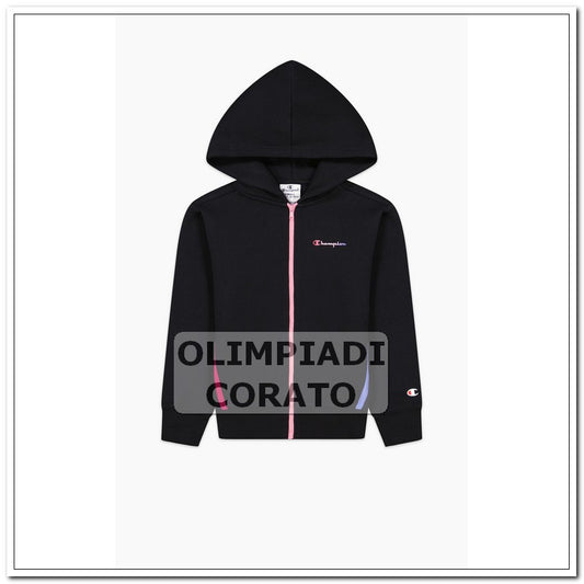 FELPA ZIP CON CAPPUCCIO JUNIOR CHAMPION NERA G