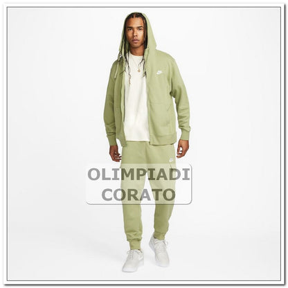 FELPA ZIP E CAPPUCCIO FRANCH TERRY NIKE VERDE