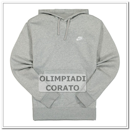 FELPA CON CAPPUCCIO FRENCH TERRY NIKE GRIGIO