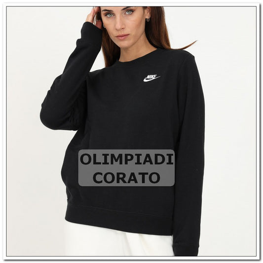 FELPA CREW GIRO NIKE NERO IN FELPA W