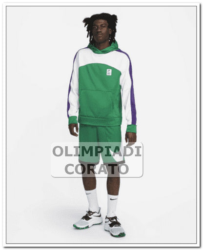 FELPA CON CAPPUCCIO NIKE THERMA-FIT VERDE