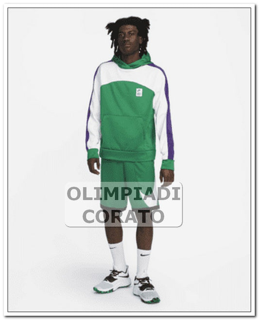 FELPA CON CAPPUCCIO NIKE THERMA-FIT VERDE