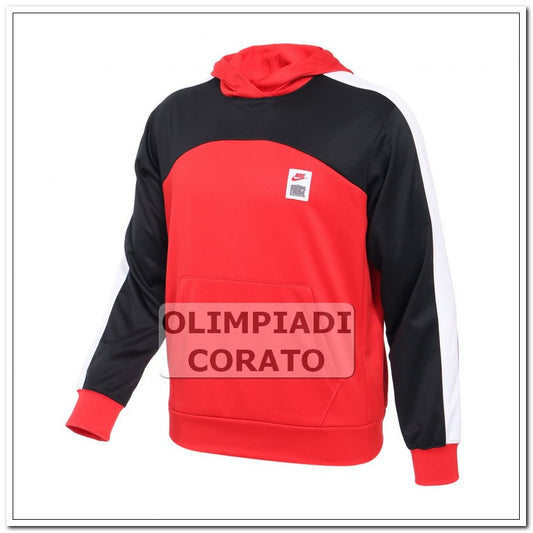 FELPA CON CAPPUCCIO NIKE THERMA-FIT ROSSO