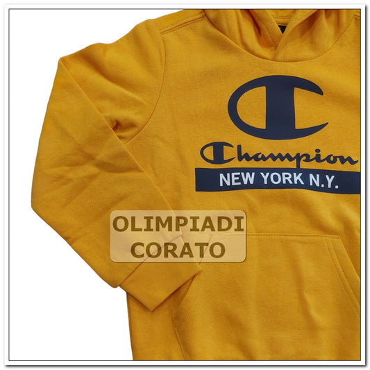 FELPA CON CAPPUCCIO JUNIOR CHAMPION GIALLO