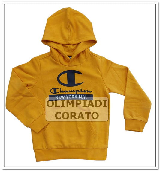 FELPA CON CAPPUCCIO JUNIOR CHAMPION GIALLO