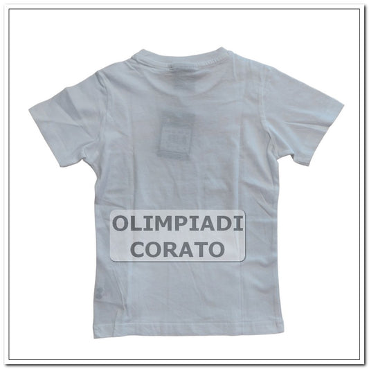 MAGLIA T SHIRT COTONE JERSEY JUNIOR MANICA CORTA BIANCO