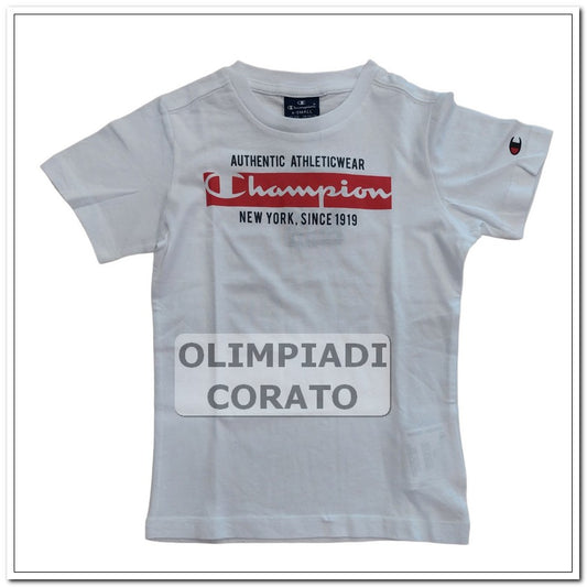 MAGLIA T SHIRT COTONE JERSEY JUNIOR MANICA CORTA BIANCO