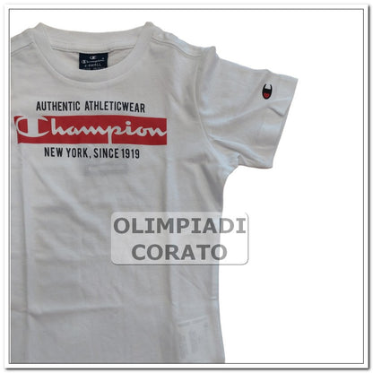 MAGLIA T SHIRT COTONE JERSEY JUNIOR MANICA CORTA BIANCO