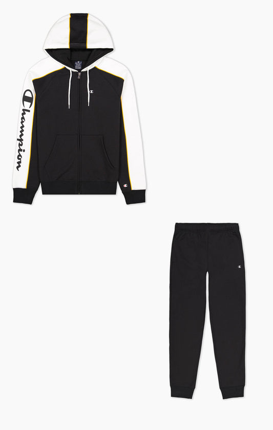 TUTA CAPPUCCIO E ZIP CHAMPION NERO